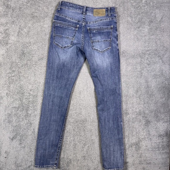 BKE Alec Jeans Mens 28x34 Whisker Straight Light Wash Denim Low Rise Cowboy - Picture 2 of 14